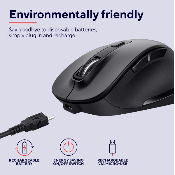 Fyda Rechrgable Wireless Mouse Eco - immagine 2