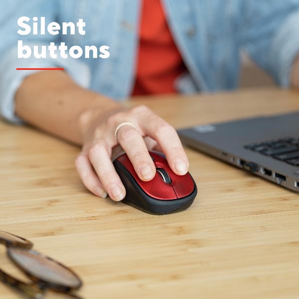 Yvi+ Wireless Mouse Eco Rosso - immagine 3