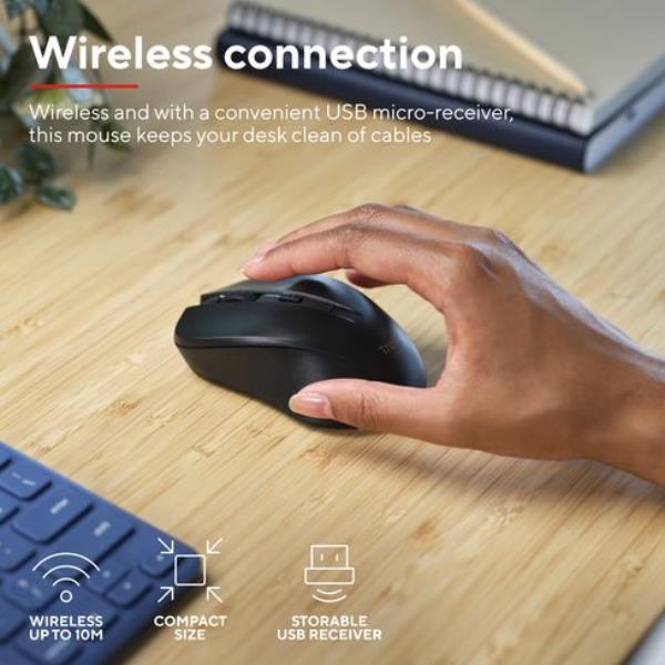 Mydo Silent Wireless Mouse Blk - immagine 2