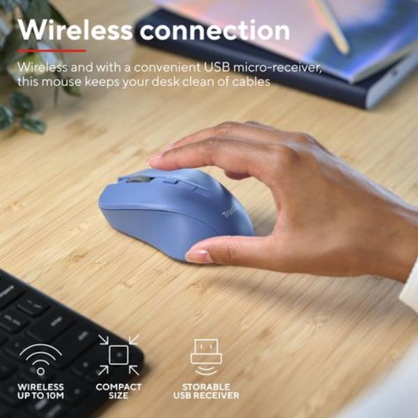 Mydo Silent Wireless Mouse Blu - immagine 5