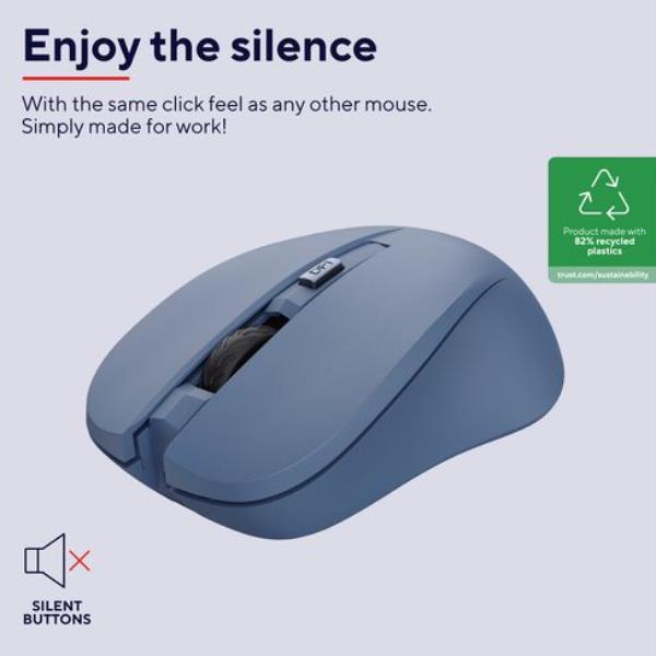 Mydo Silent Wireless Mouse Blu - immagine 3
