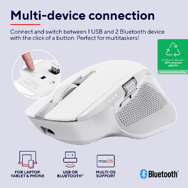 Ozaa+ Multi-Device Wireless Mouse W - immagine 2