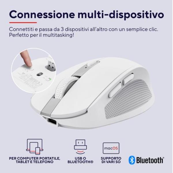 Ozaa Compact Wireless Mouse Wht - immagine 3