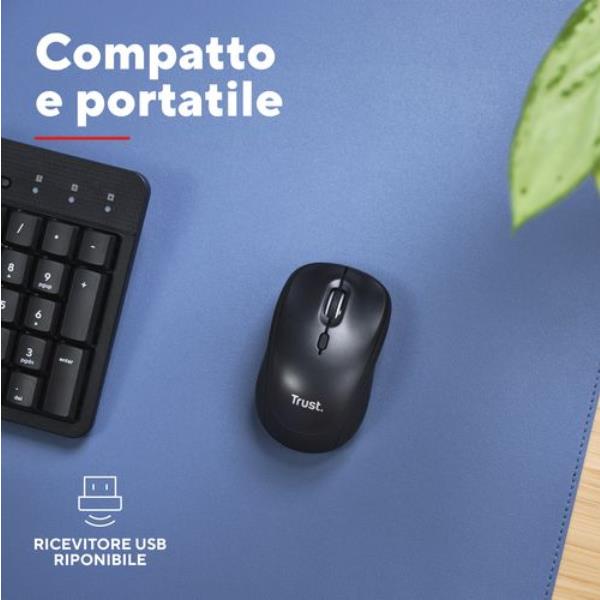 Yvi+ Multi-Device Wireless Mouse Bl - immagine 8