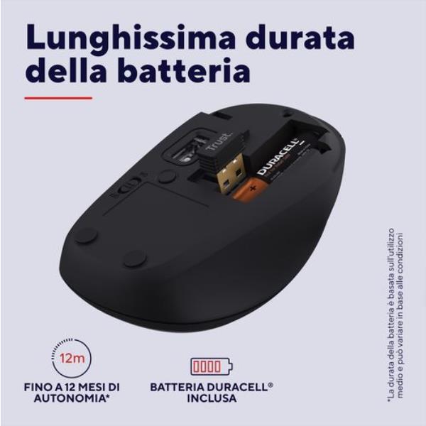 Yvi+ Multi-Device Wireless Mouse Bl - immagine 7