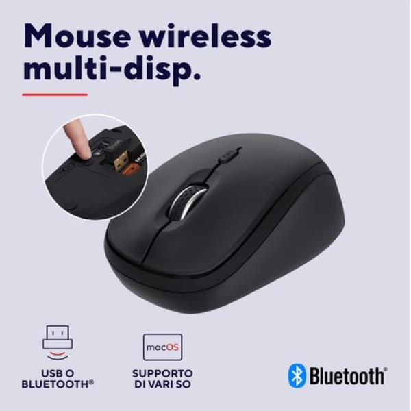 Yvi+ Multi-Device Wireless Mouse Bl - immagine 6