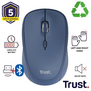 Yvi+ Multi-Device Wireless Mouse Bl