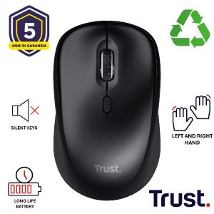 Yvi+ Wireless Mouse Glossy Nero
