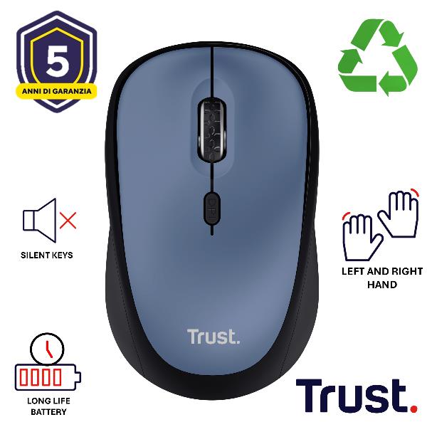 Yvi+ Wireless Mouse Dark Blu - immagine 3