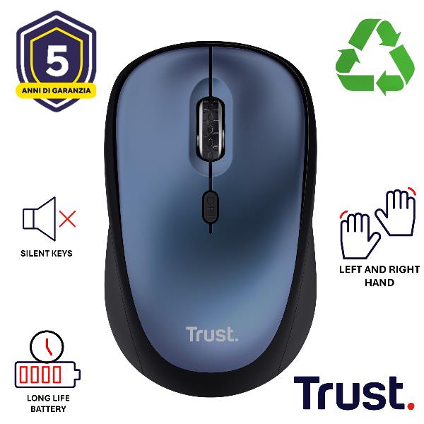 Yvi+ Wireless Mouse Eco Blu - immagine 2