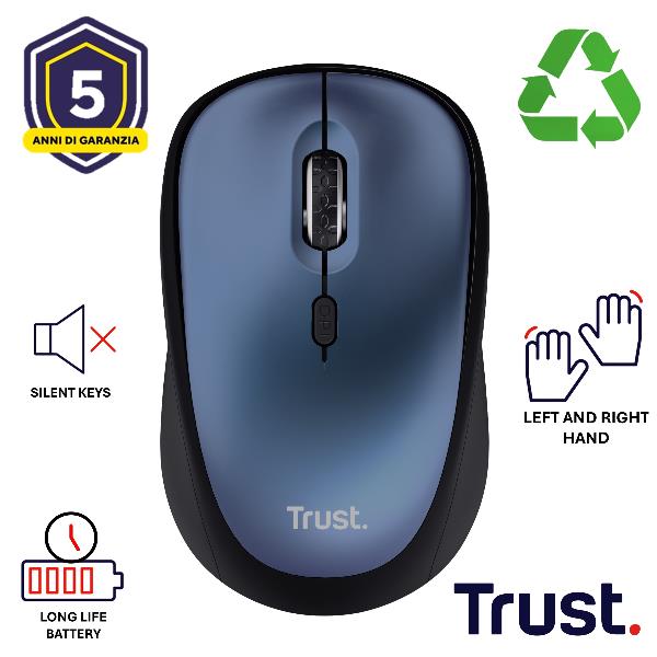 Yvi+ Wireless Mouse Eco Blu