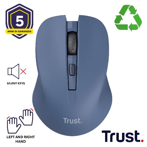 Mydo Silent Wireless Mouse Blu - immagine 2
