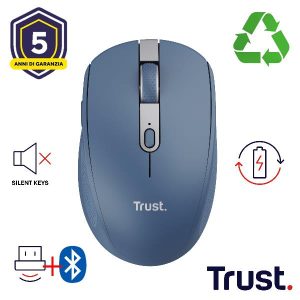 Ozaa Compact Wireless Mouse Blu