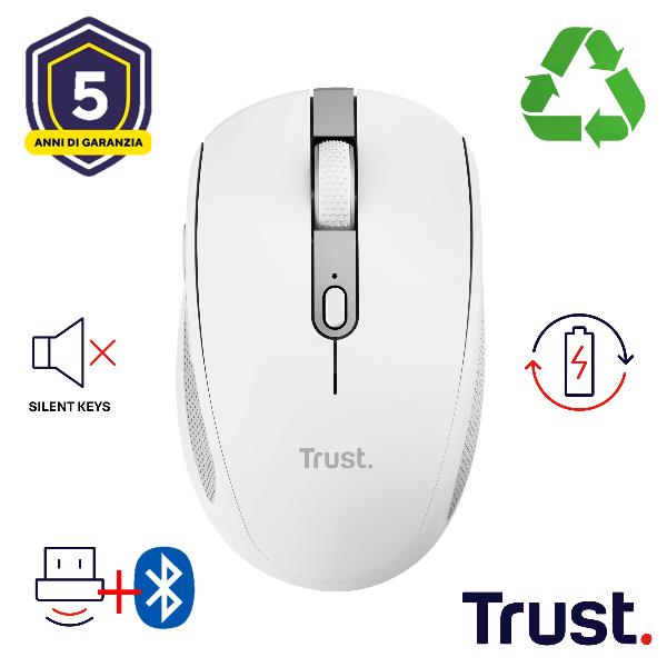 Ozaa Compact Wireless Mouse Wht
