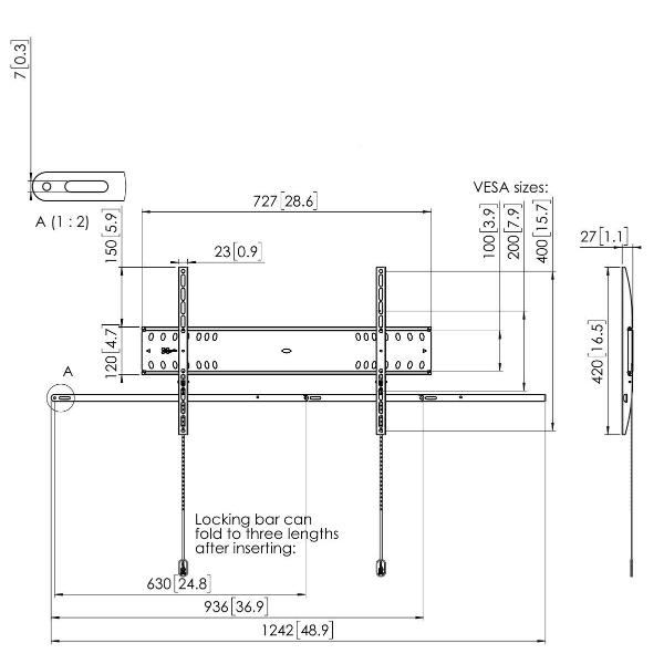 Staffa Da Parete Piatta Pfw 4700 - immagine 4