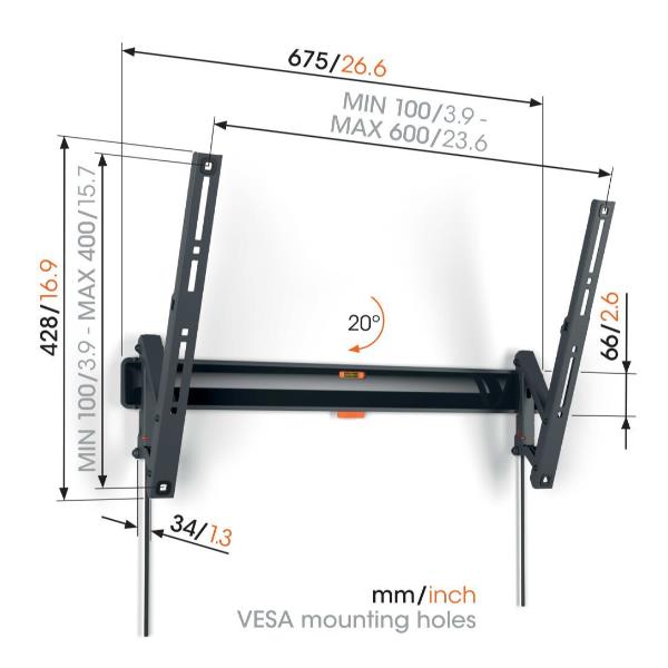 Tvm 3613 Tilt Large Wall Mount - immagine 5