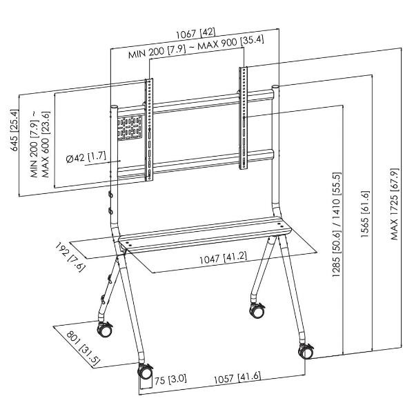 T1011 B Carrello Display 86 8Okg - immagine 2