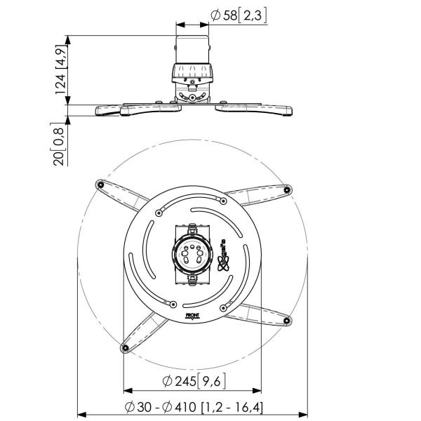 Ppc2500 Supporto A Soffitto Scomp - immagine 2