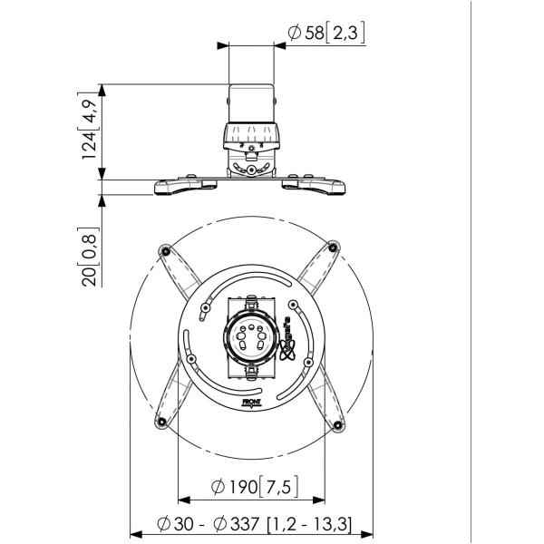 Ppc1500 Supporto Soffitto Scomparsa - immagine 3