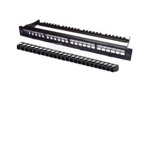 Pann.1U Con 24 Rj45U Cat.6A Nero
