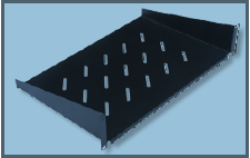 Ripiano Fisso 1U P350 2 Mont.nero