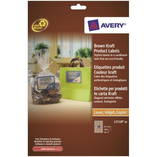 Etich. Carta Kraft Rett. 62X42 20Ff - immagine 5