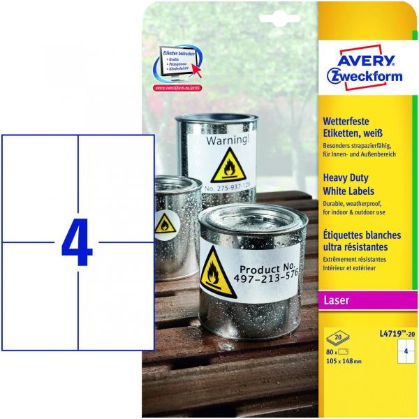 Etichette Bianco 105X148Mm 20Ff - immagine 3