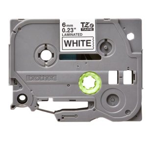 Nastro Tipo Tz 6Mm Nero/Bianco