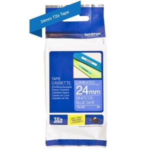 Cass Da 24Mm Bianco Su Sfondo Blu