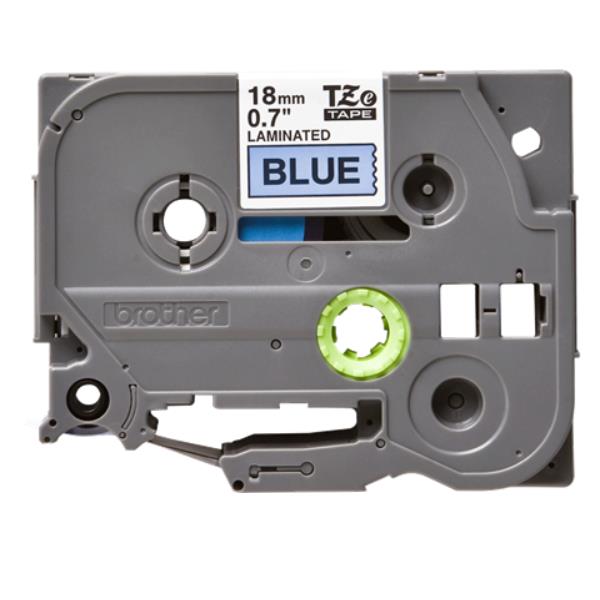 Nastro Tz 18Mm Nera Su Fondo Blu - immagine 2