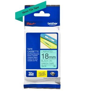 Nastro Tz 18Mm Nera Su Fondo Verde