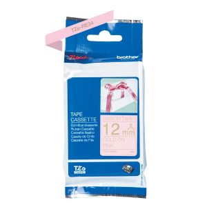 Nastro In Tess 12 Mm Oro Su Rosa 4M