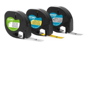 Nastro Lt 12Mmx4Mt Nero-Arg/Bia/Gia