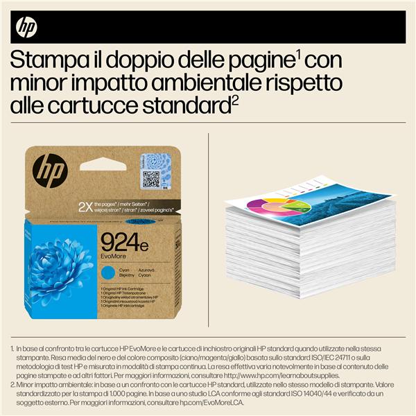 HP 924E Evomore Ciano Original Ink - immagine 3
