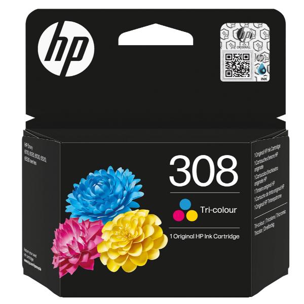 HP 308 Tri-Color Original Ink Blist - immagine 2