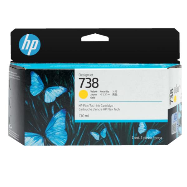 HP 738 130-Ml Yellow Designjet Ink - immagine 2