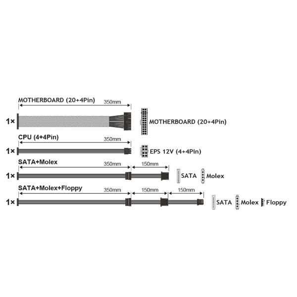 Alimentatore 500W Atx Silent Fan 12 - immagine 2