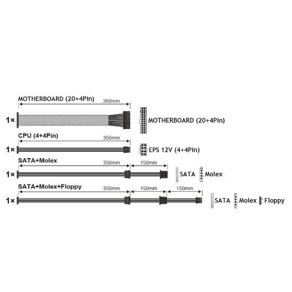 Alimentatore 550W Atx Silent Fan 12 - immagine 2
