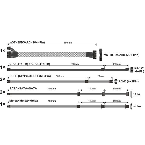 Alimentatore 850W Psu Typhoon Mod. - immagine 3