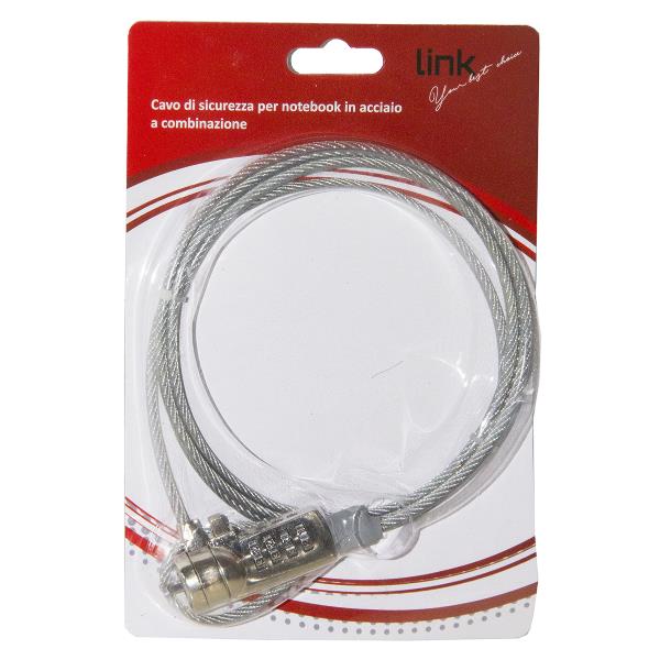 Cavo Sicurezza A Combinazione 1.5Mt