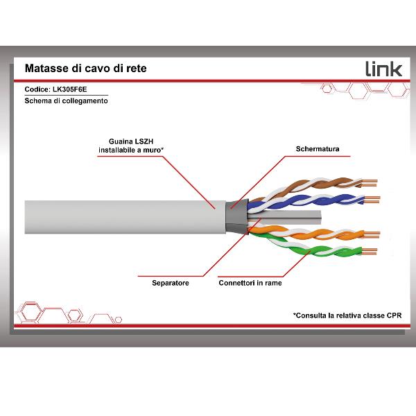 Matassa Schermata Lszh Cat.6 305Mt - immagine 5