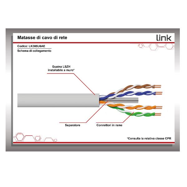 Matassa Schermata Lszh Cat.6A 305Mt - immagine 6