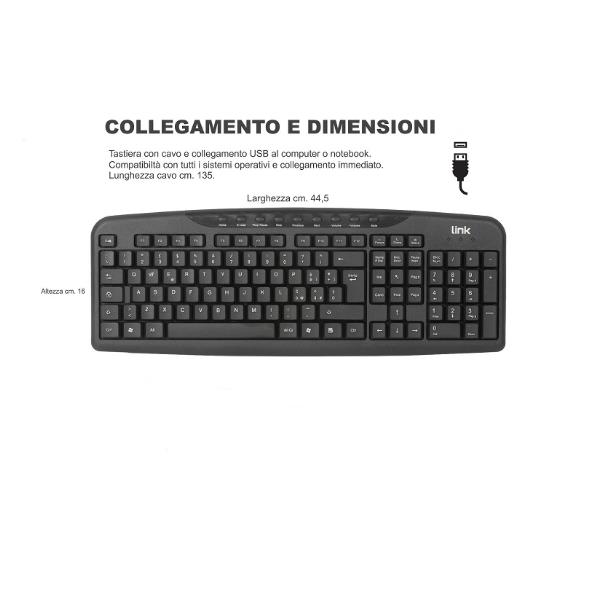 Tastiera Italiana Multimedia USB - immagine 4